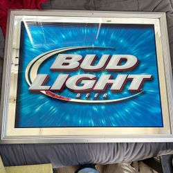 Bud Light Mirror For Bar Or Man Cave