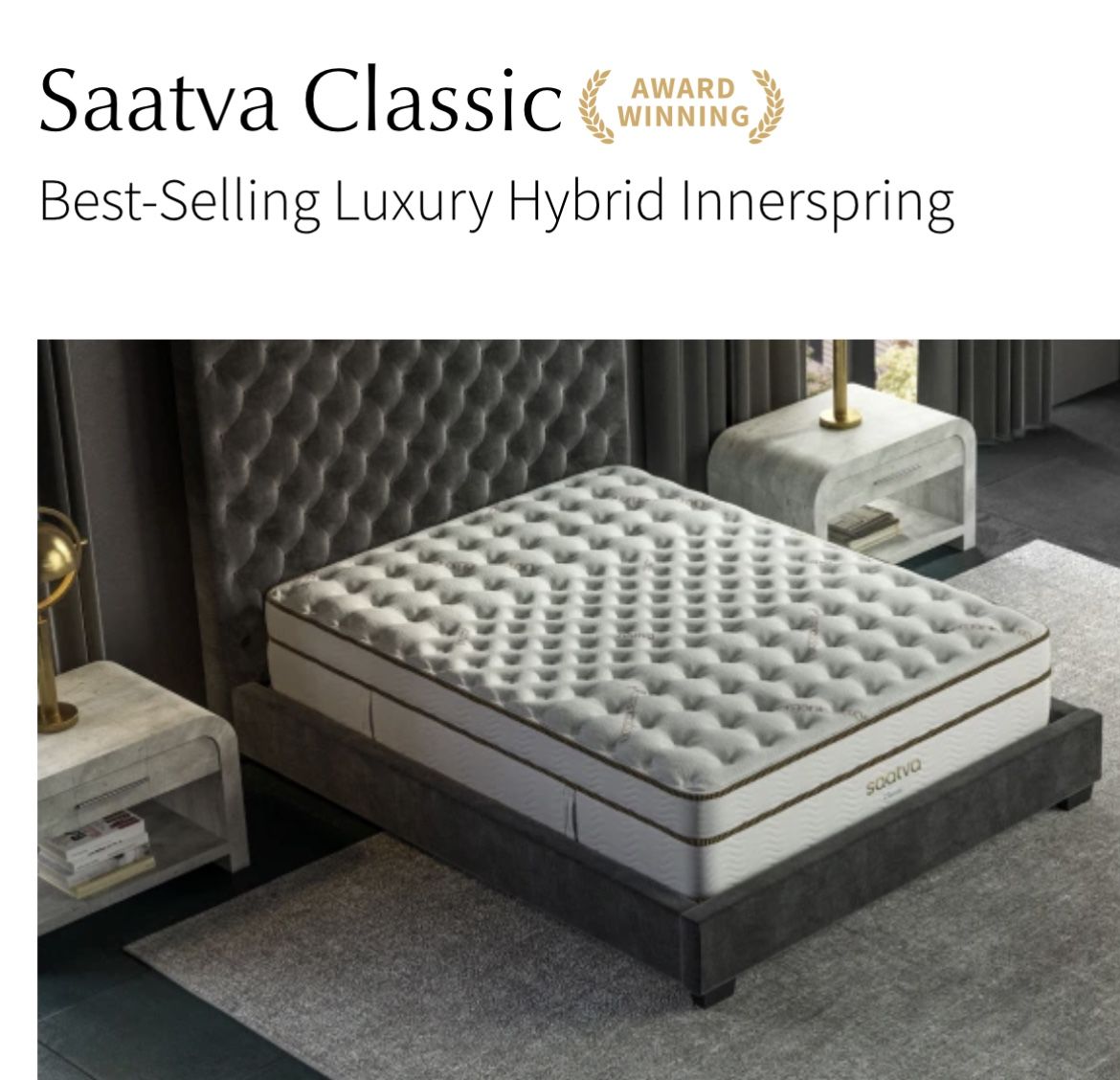 King Sized Saatva Mattress