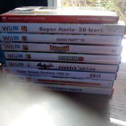 8 Wii U Games And 2 Switch Games 