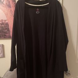 Plus Size Women’s black cardigan with pockets size 2X pre-owned 