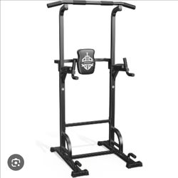 Sportsroyals Power Tower Pull Up Bar Station, 450LBS Stable Pull Up Dip Station for Home Gym Strength Training Equipment