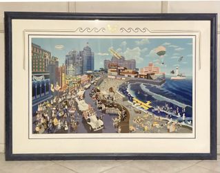 Melanie Tayler 1986 "Boardwalk Of Atlantic City" Signed Art Print