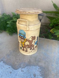 Selling a painted vintage milk jug “superior dairies 58”,