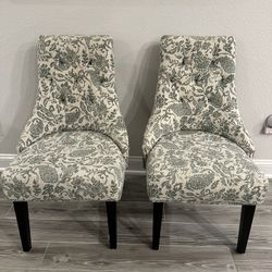 World Market Upholstered Accent Chairs – Set of 2 – Nailhead Detail
