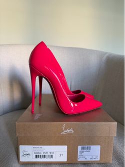 louboutin women shoes so Kate 120 hot pink color Lola/ Lin Lola patten leather
