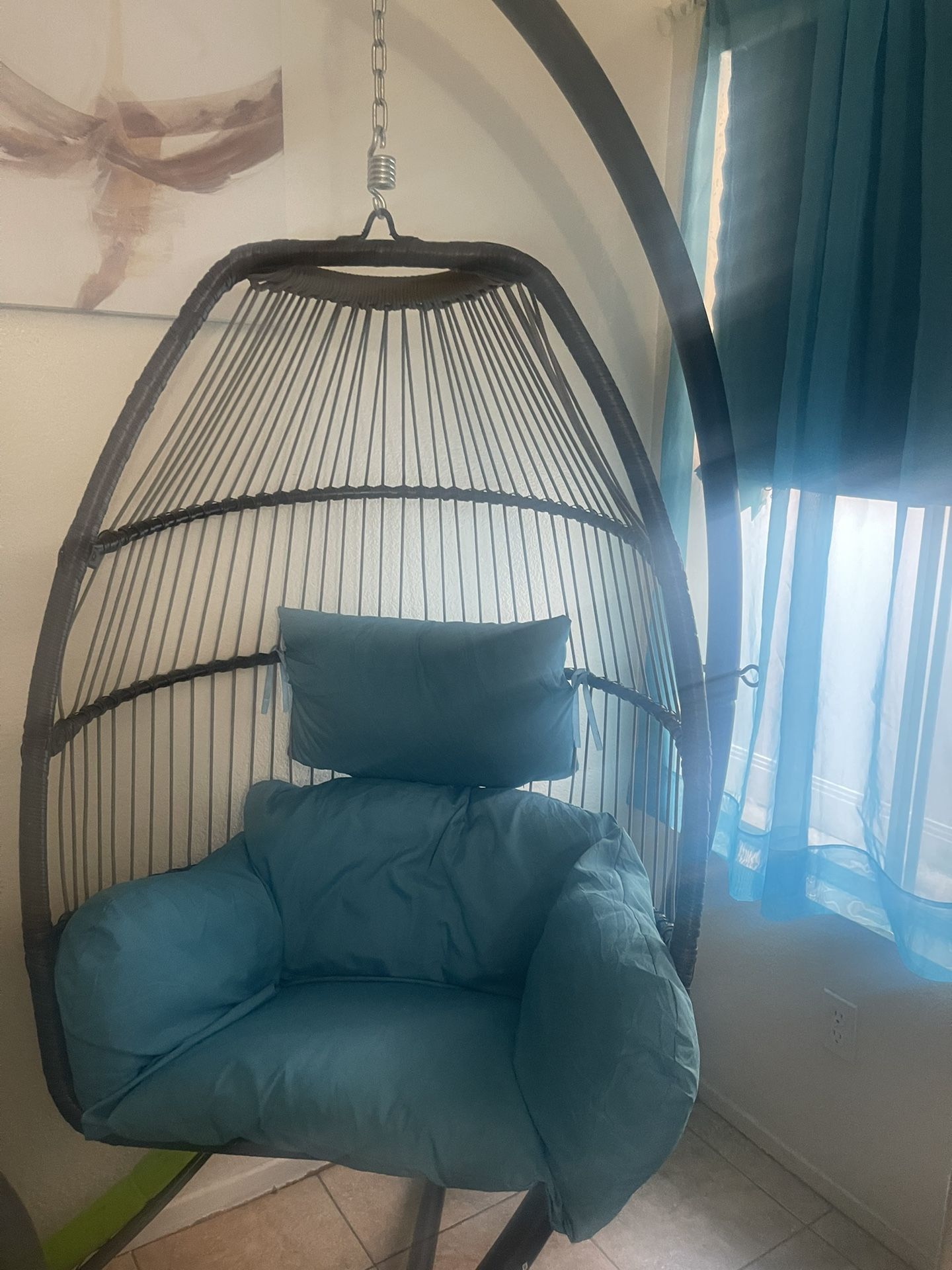 Hanging Egg Chair with Stand,