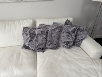 Set of 4 fluffy throw pillows (20 by 20)