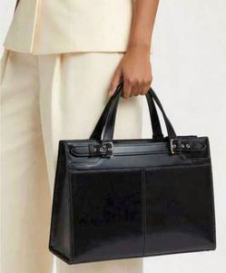 🔥New! Franklin Covey Genuine Leather Business Laptop Shoulder Bag Organizer