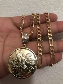 14K Gold filled Fígaro chain with centenario