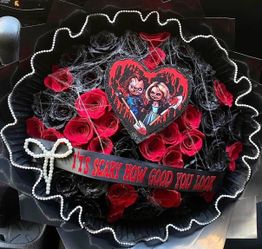 Chucky Horror Theme Rose Bouquet