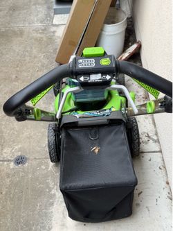 600$ lawn mower Grew works Pro 80 v 21 inch