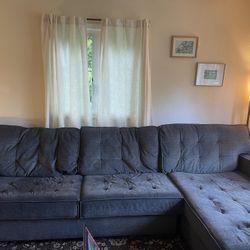 Large Grey Sectional Couch