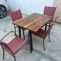 Table and 4 chairs