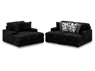 Midnight-Madness Onyx Super Chaise and Oversized Chaise