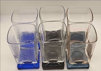 These Are Vintage Bormioli Rocco & Disaronno Style Square Pedestal Cocktail Glasses