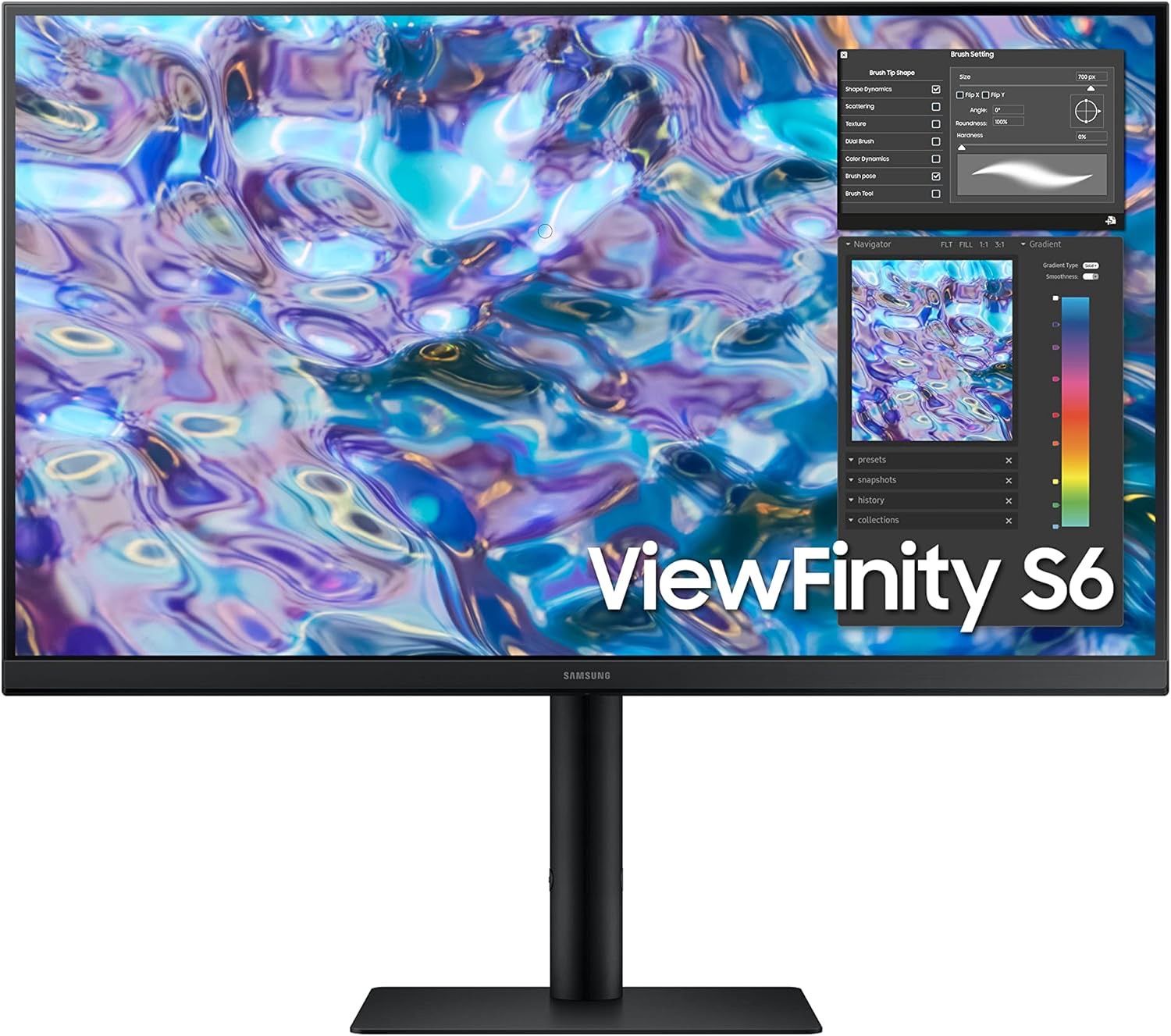 SAMSUNG S61B Series 27-Inch QHD (2560x1440) Computer Monitor, 75Hz, HDMI, IPS Panel, DisplayPort, FreeSync, Height Adjustable Stand (LS27B610EQNXZA),