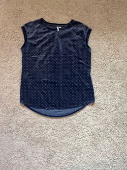 Elle Navy Polka Dot Tank Top