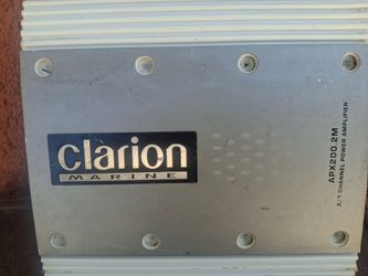 AMPLIFICADOR AMPLIFIER CLARION MARINE SERIE 2 CHANELS GOOD CONDICIÓN ABLO ESPAÑOL