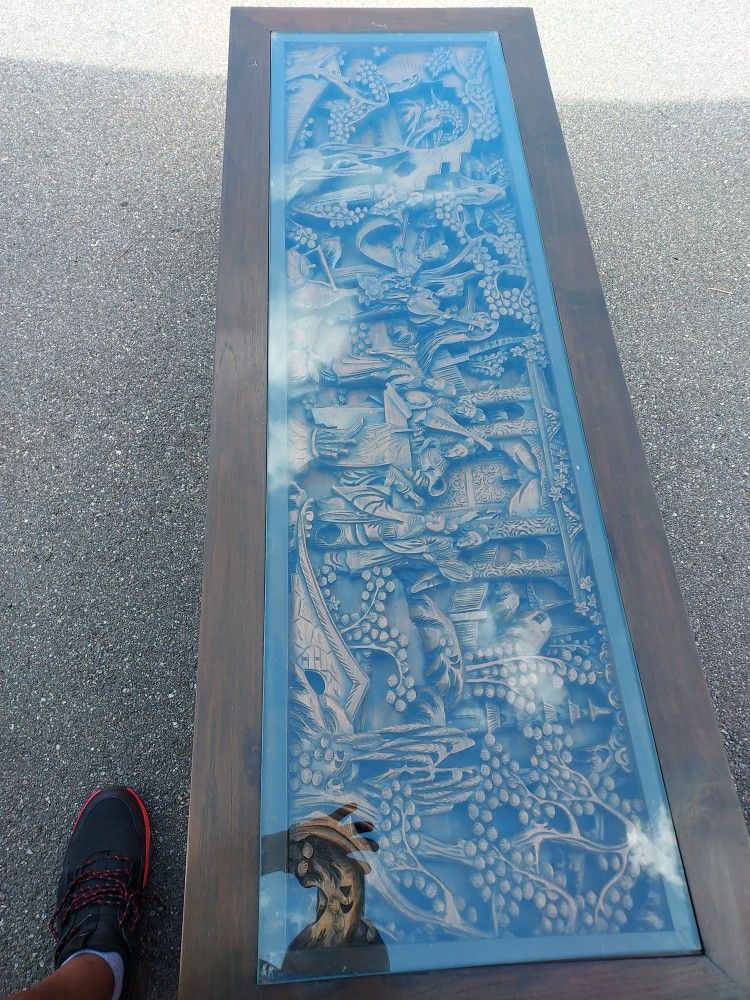 Asian Hand Carved Coffee Table