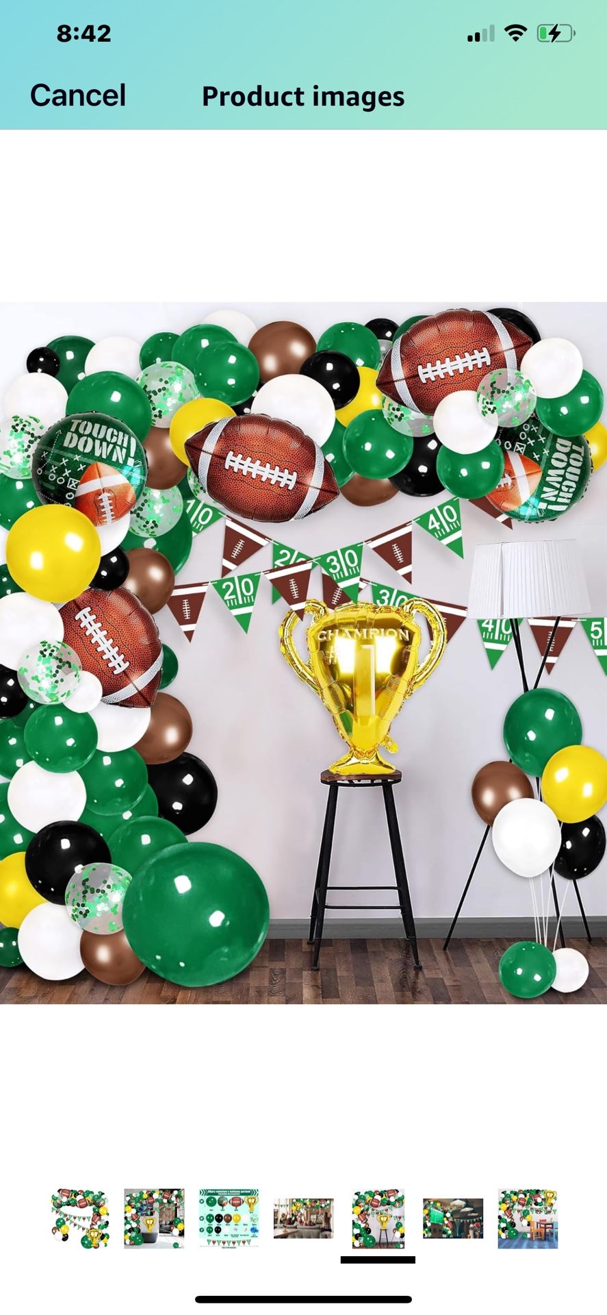 Football Balloons Garland