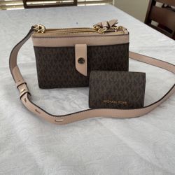 MICHAEL KORS PURSE AND SMALL WALLET 