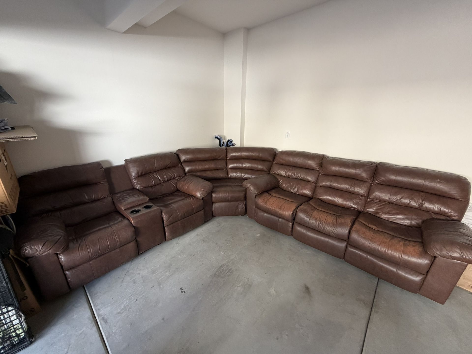  Leather couch/recliners 