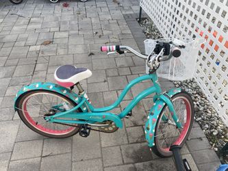 Electra Girls Cruiser Bike With Ice Creams On Fenders And A Basket