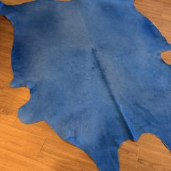 Turquoise Cowhide Rug