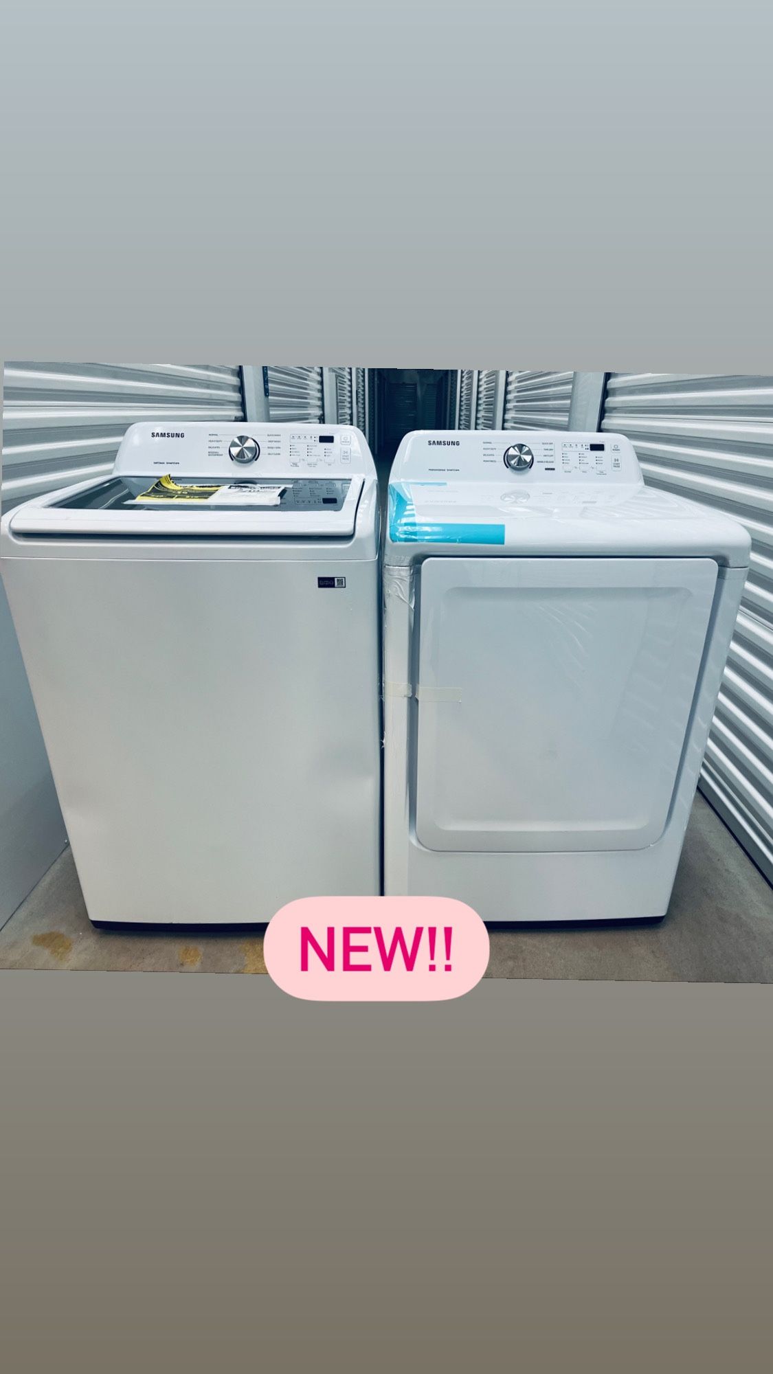 New Samsung Washer And Electric Dryer-scratch And Dent Model