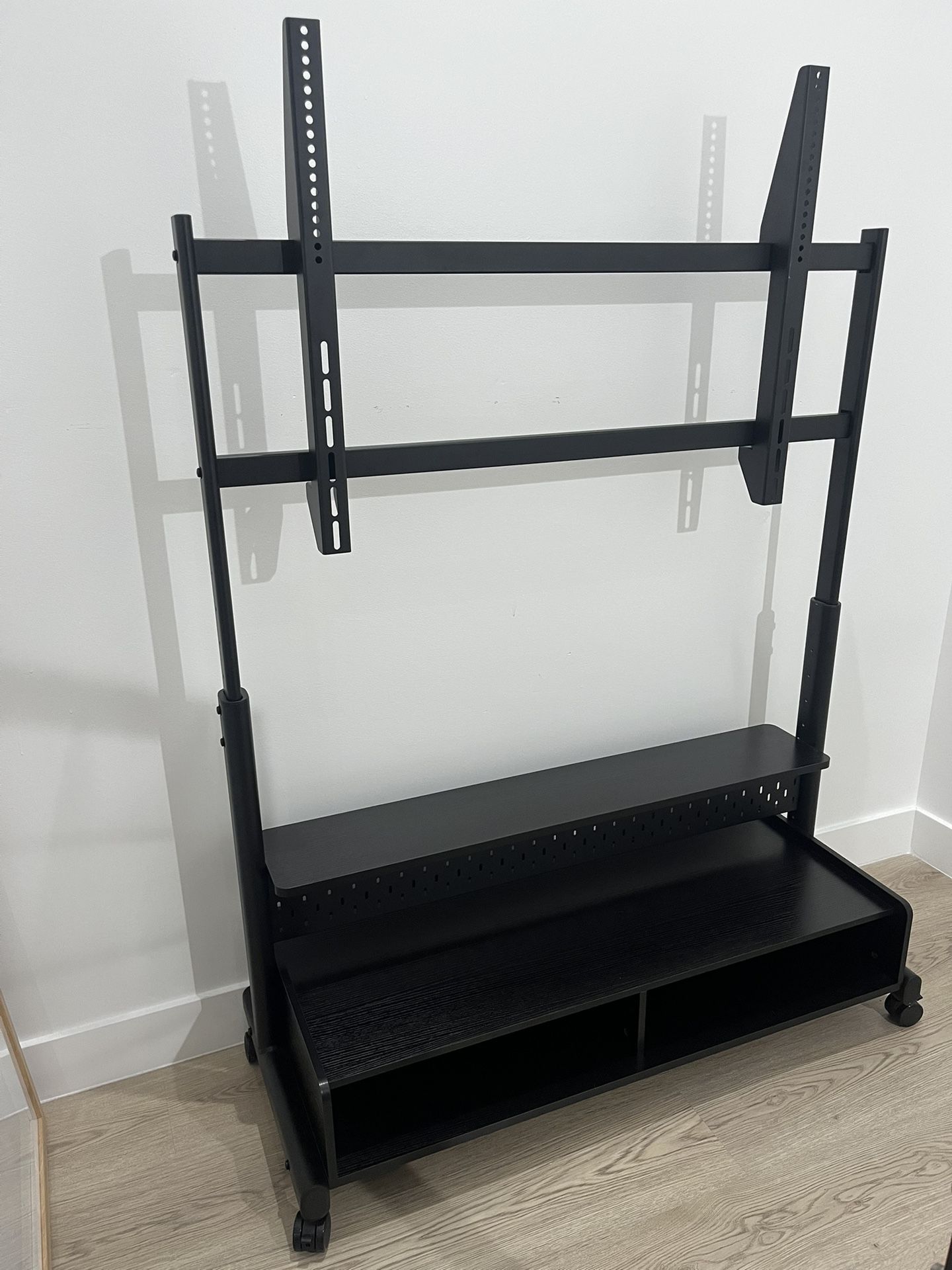 Black Rolling TV Stand