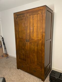 Large Solid Wood Armoire / Wardrobe
