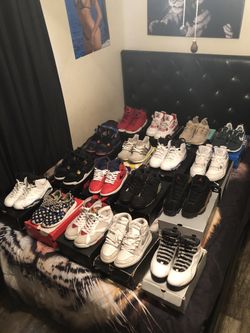 Nikes, jordans and adidas.