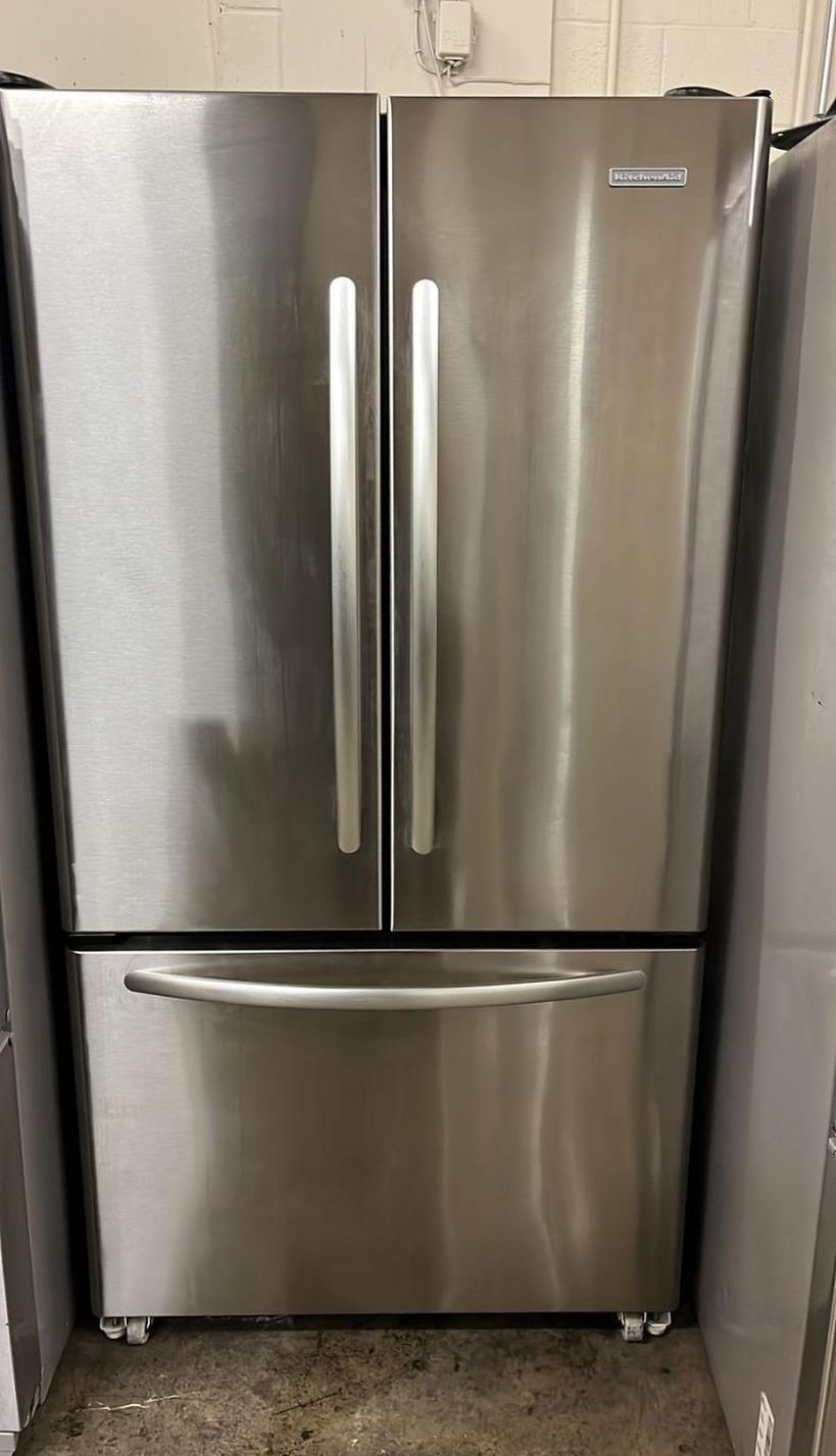 KitchenAid 3-Door Stainless Refrigerator Fridge