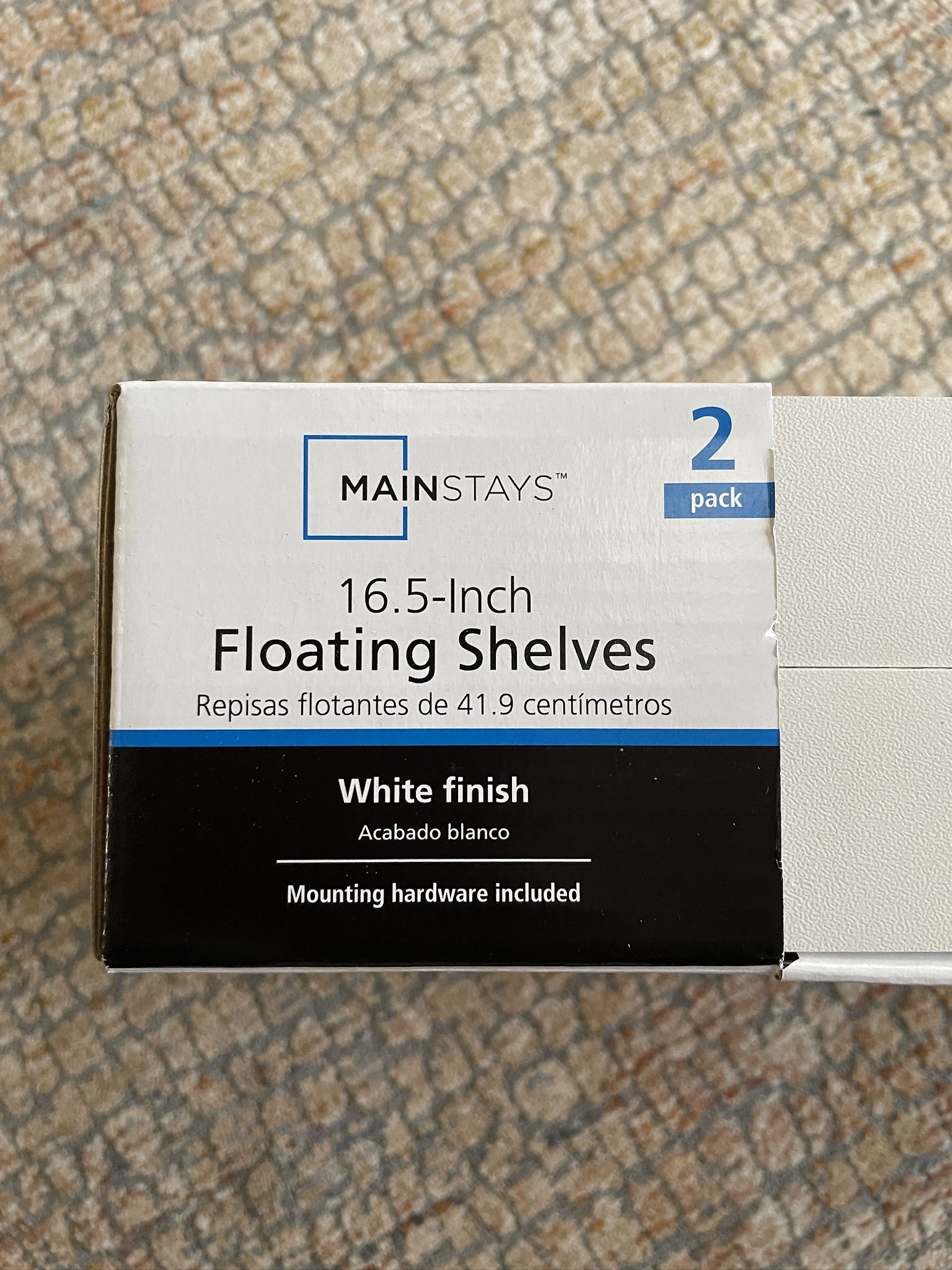 Floating White Shelves/Wood (2)-NEW! 