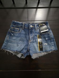 Art Class Girls' Mid-Rise Cutoff Denim Shorts – Size S (6/7) NWT