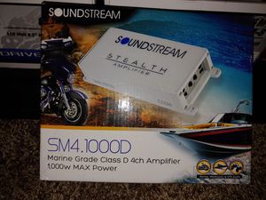 Photo New Soundstream 1000w Micro Mini 4 Channel Marine Grade Amplifier