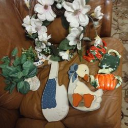 . Multiple Wall Decorations And Shelf Items 