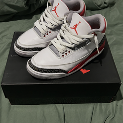 Air Jordan 3 Fire Red Size 8 Used With Box