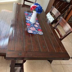 Dining Table Plus Matching Pub Table