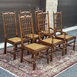 Henredon French Country Oak Dining Chairs – Set of 6