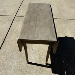 Small Vintage Drop Leaf Table Chalk Painted 