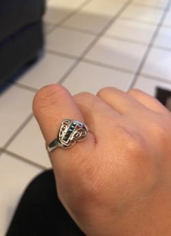 925 sterling silver ring with marcasite stones size 7 .... $8