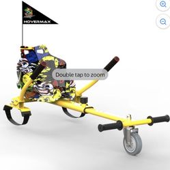 HOVERMAX Hoverboard Go Kart, Hoverboard Seat Attachment Yellow