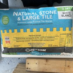 Natural Stone and Large Tile White Premium Thinset Mortar