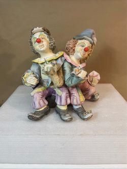 Hecho a Mano Guzman Vintage Columbian clown figurine