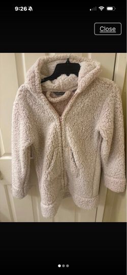 Cream Sherpa full zip jacket