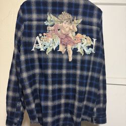 Amiri CHERUB WOOL FLANNEL SHIRT