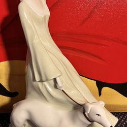 Royal Doulton Reflections Strolling HN3073 Figurine Woman Walking Dog 13.5" Greyhound Whippet