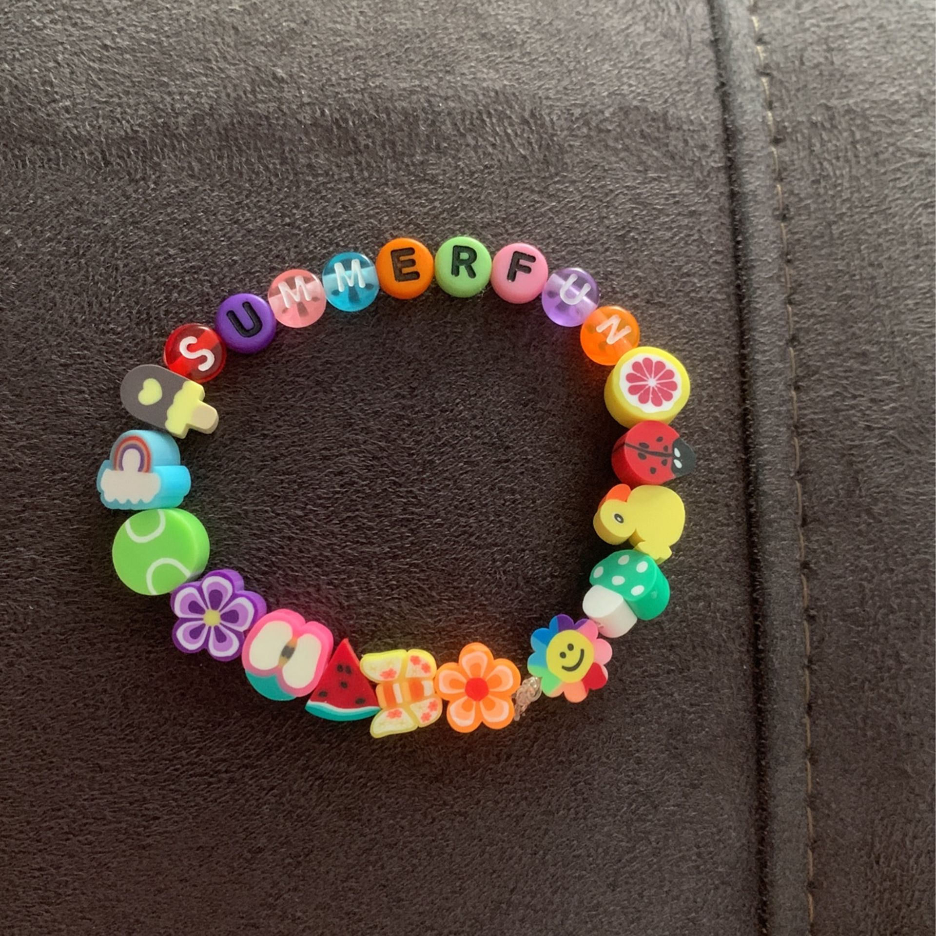 Homemade Beaded Stretchy Bracelet