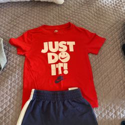 NIKE Short Set 4-5YRS Red and Blue 